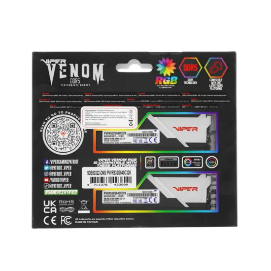 Комплект модулей памяти PVVR532G640C32K 32GB (Kit 2x16GB)