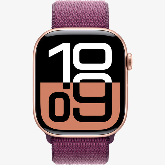 Смарт-часы Watch Series 10 GPS 46mm Rose Gold Aluminium Case with Plum Sport Loop