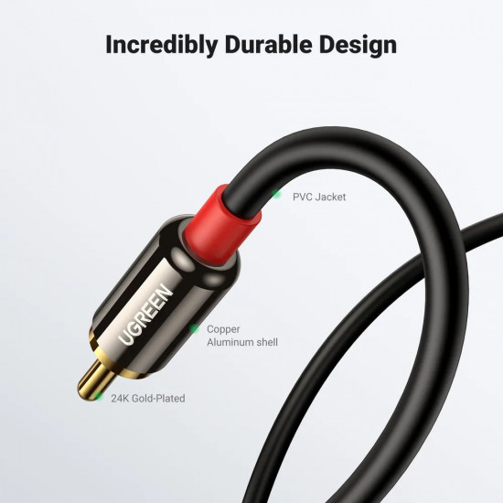 Кабель Audio 3.5 mm — 2RCA Ugreen AV116