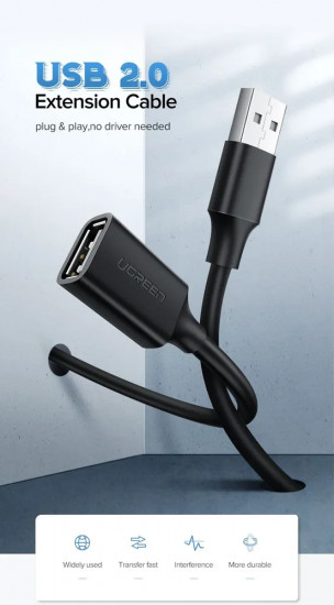 Кабель-удлинитель USB — USB 2.0 Ugreen US103