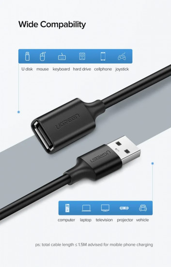 Кабель-удлинитель USB — USB 2.0 Ugreen US103