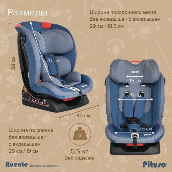 Автокресло детское «Ruente»