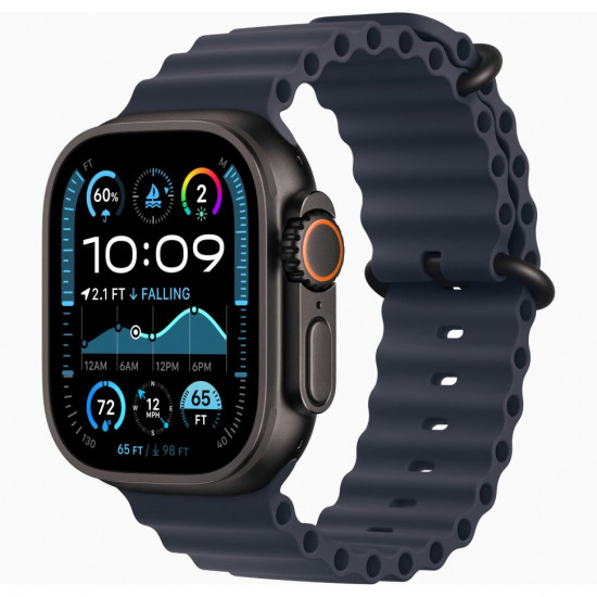 Ремешок для Apple Watch 49mm Navy Ocean Band - Black Titanium Finish