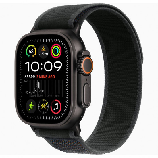 Ремешок для Apple Watch 49mm Black Trail Loop - M/L - Black Titanium Finish