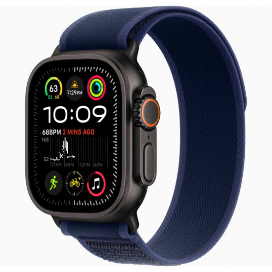 Ремешок для Apple Watch 49mm Blue Trail Loop - M/L - Black Titanium Finish
