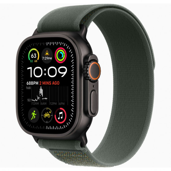 Ремешок для Apple Watch 49mm Green Trail Loop - M/L - Black Titanium Finish