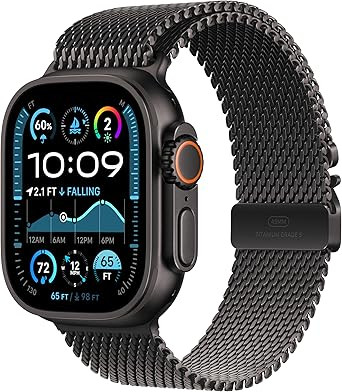Ремешок для Apple Watch 49mm Black Titanium Milanese Loop - Medium