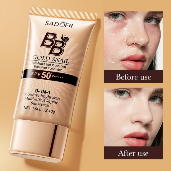 ВВ-крем с муцином улитки SPF 50 PA++++ «Gold Snail», оттенок Ivory