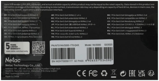 SSD накопитель NT01NV3000-1T0-E4X