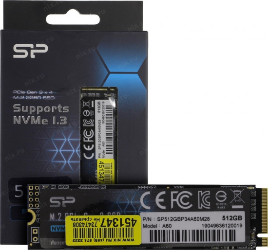 SSD накопитель A60 SPP34A60M28 