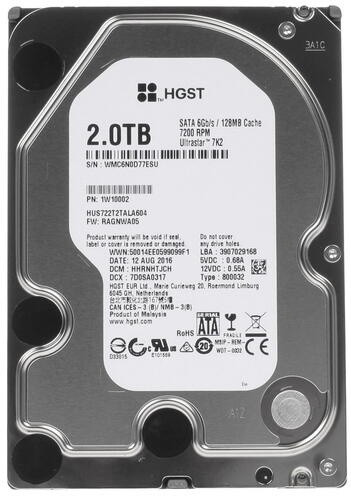 HDD накопитель Ultrastar 7K2 HUS722T2TALA604