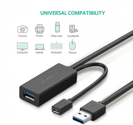 Удлинитель-кабель USB-USB 3.0 Ugreen US175