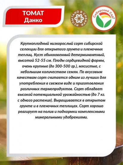 Семена томата «Данко»