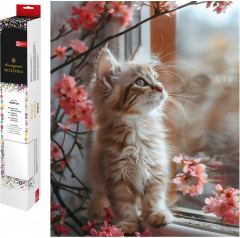 Мозаика алмазная «Котик у окошка» - Фото 1