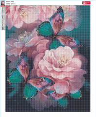 Мозаика алмазная «Бабочки в цветах» - Фото 3