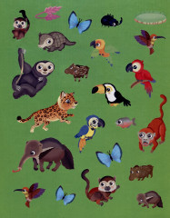 Приключения в разноцветных джунглях. 50 наклеек - Фото 3