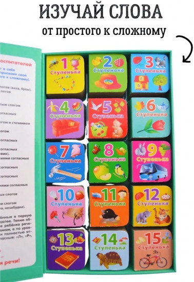 Я учусь говорить. Комплект из 15 книжек-кубиков