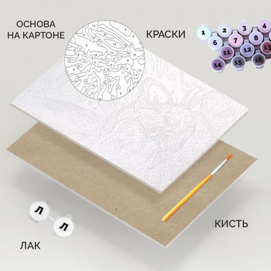 Картина по номерам «Леди Кицунэ»