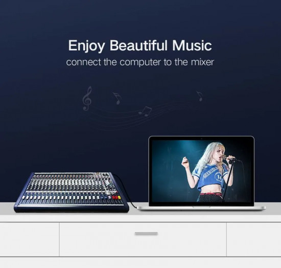 Кабель Ugreen Audio(m) 3.5mm — 2хAudio(m) 6.3mm