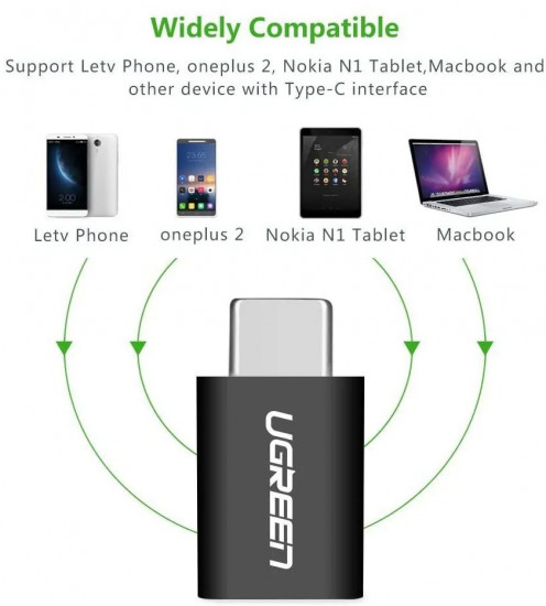 Переходник Ugreen USB 3.1(m) Type C — MicroUSB(f) US157