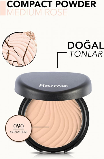 Пудра для лица «Compact Powder», оттенок 90 Medium Rose