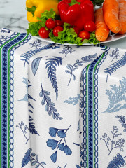 Комплект полотенец вафельных «Blue leaves» - Фото 2