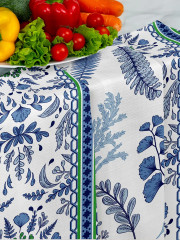 Комплект полотенец вафельных «Blue leaves» - Фото 4