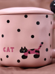 Кружка с крышкой и ложкой «Spotted cat» - Фото 1