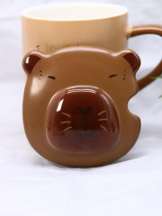 Кружка с крышкой и ложкой «Capybara I love u» - Фото 7