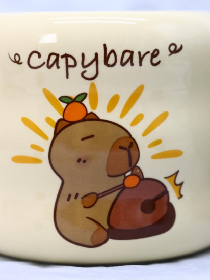 Кружка с ложкой «The capybara song»