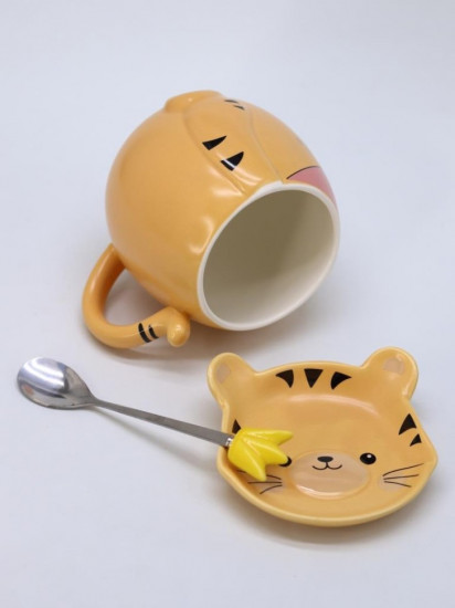 Кружка с крышкой и ложкой «Little tiger»