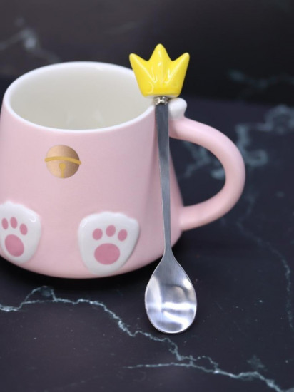 Кружка с крышкой и ложкой «Kitty — princess»