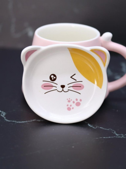 Кружка с крышкой и ложкой «Kitty — princess»