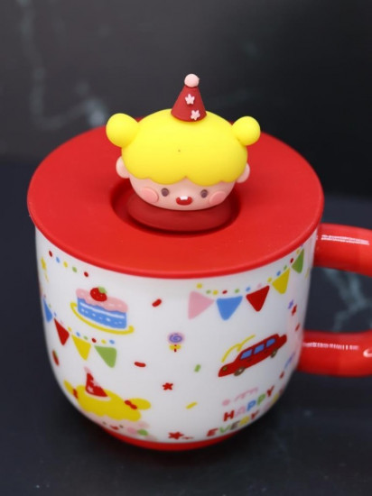 Кружка с крышкой «Birthday party»