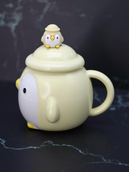 Кружка с крышкой и ложкой «Little penguin»