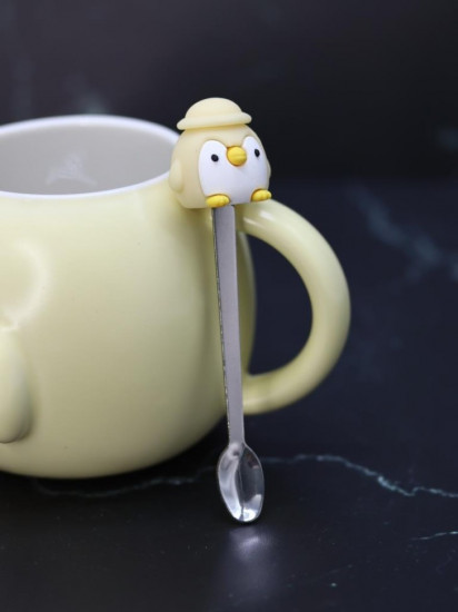 Кружка с крышкой и ложкой «Little penguin»
