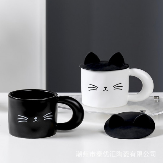 Кружка с крышкой «Simple cat»