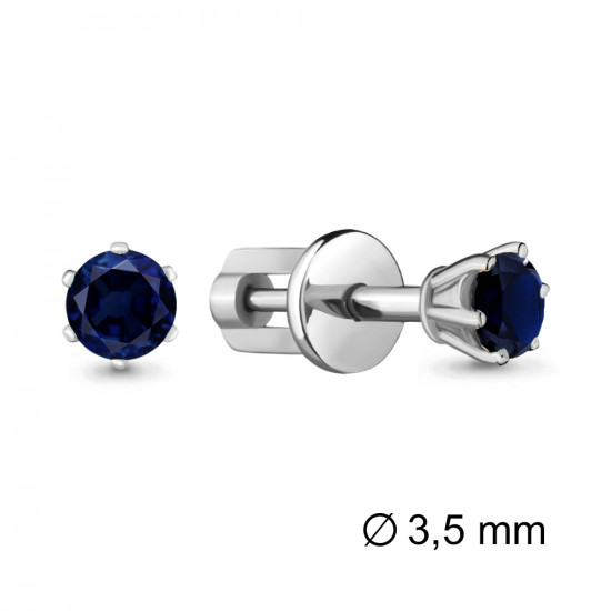Серьги из серебра с наносапфирами