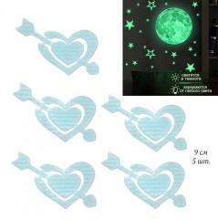 Наклейки светящиеся «Сердца» - Фото 5