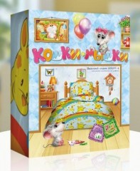 Комплект постельного белья "Лошадки" (арт. 8235, 1,5-спальный, бязь, 1 наволочка 70х70) - Фото 1