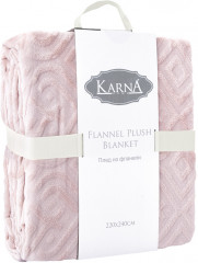 Плед «Giza» (вельсофт, жаккард, 220×240) - Фото 1