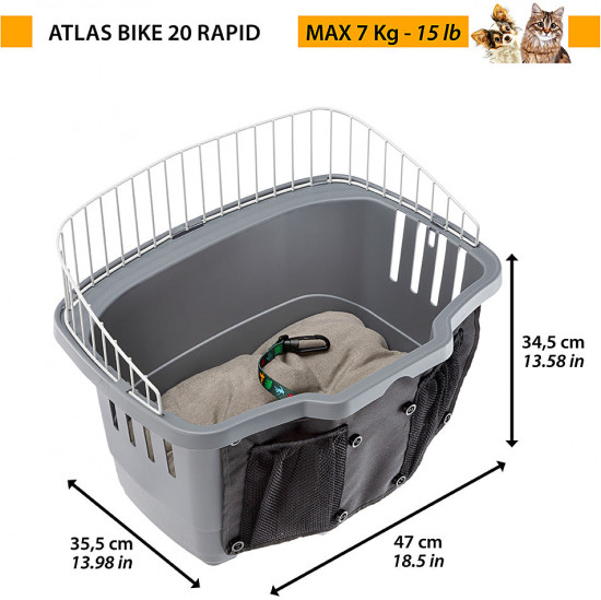 Переноска «Atlas Bike 20 Rapid» для перевозки животных на велосипеде