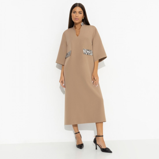 Платье с имитацией карманов женское «Деловая леди»