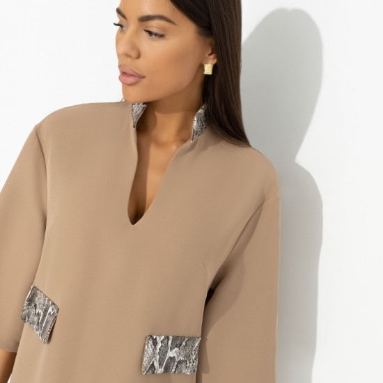 Платье с имитацией карманов женское «Деловая леди»