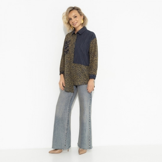 Рубашка ассиметричного кроя женская «Жемчужина образа»