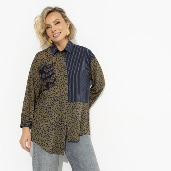 Рубашка ассиметричного кроя женская «Жемчужина образа»