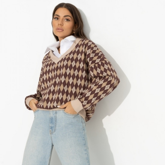 Свитшот свободного кроя женский «Весьма изящна»