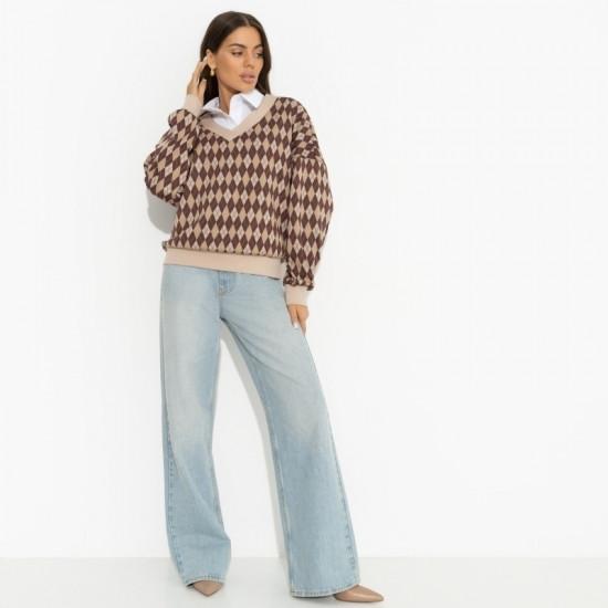 Свитшот свободного кроя женский «Весьма изящна»