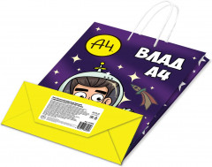 Пакет подарочный «Влад А4. В космосе» - Фото 2
