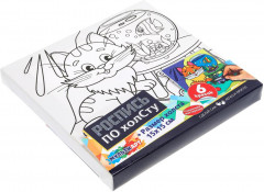 Роспись по холсту «Рыжий котик» - Фото 6